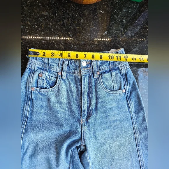 Free people We the free Aster high rise Straight Leg Jeans in Swarm Sz 24 - Picture 3 of 13